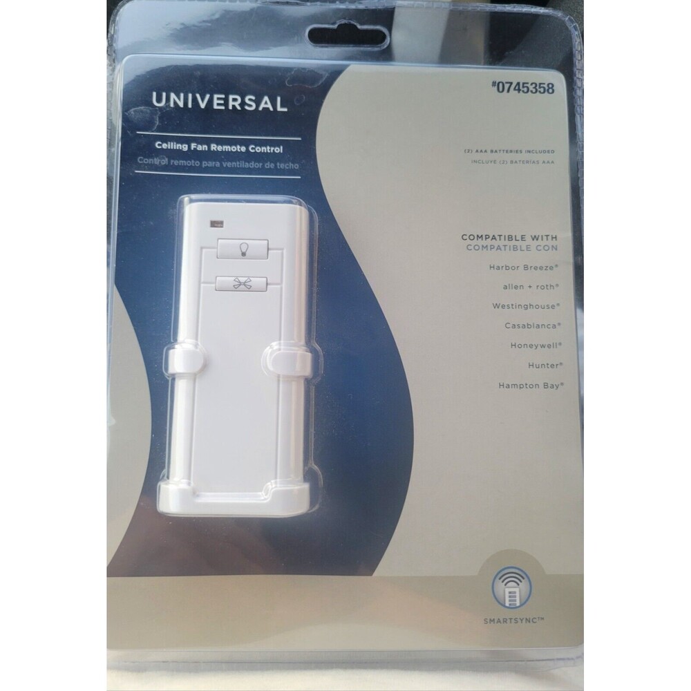 SMART SYNC UNIVERSAL CEILING FAN REMOTE CONTROL 0745358  New Sealed Compatible
